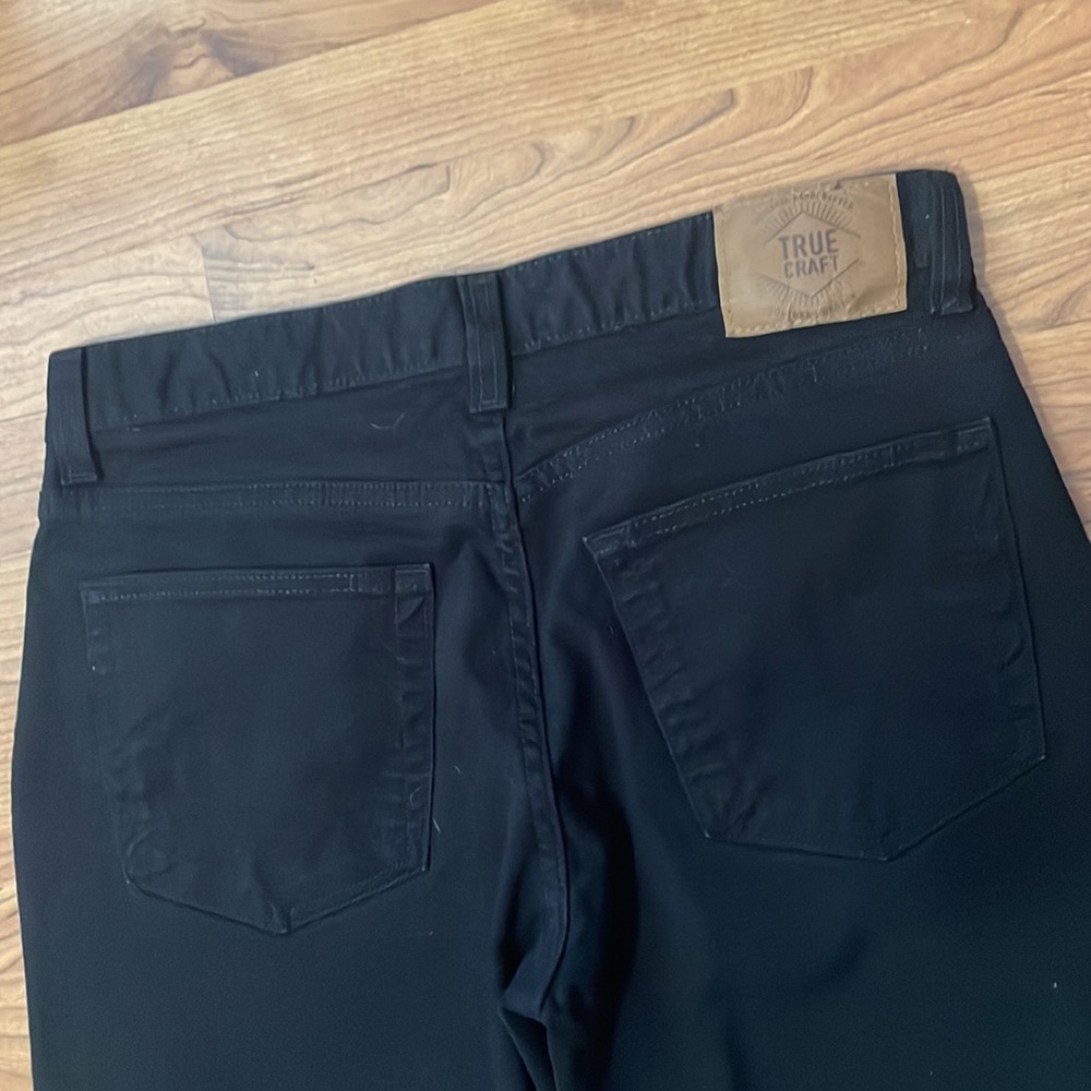 True Craft Black Mens Straight Fit Jeans 34X30 - Picture 6 of 7